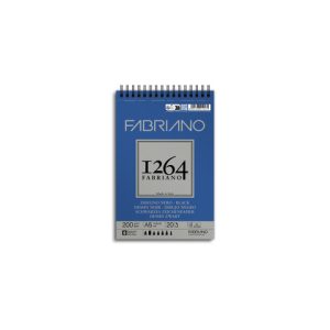 Blocco da disegno spiralato 1264 200 g - 40 fogli neri A5 - 19100651