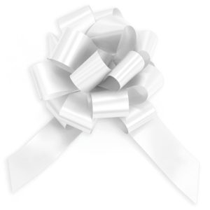 Fiocco nastro Bolis bianco - Ø 12 cm conf. 30 pz 56013063009 -15