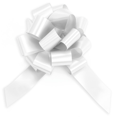 Fiocco nastro Bolis bianco - Ø 12 cm conf. 30 pz 56013063009 -15