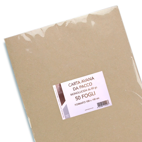 Carta da pacco Florio Carta ripiegata 80 g/m² - 100x140 cm  avana - conf. 50 pz - 1403_1