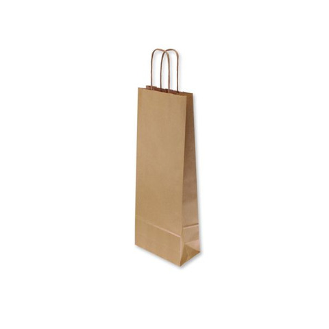 Borsa porta bottiglia Florio Carta colore avana - formato 14x9x40 cm - conf. 25 pz - 70357