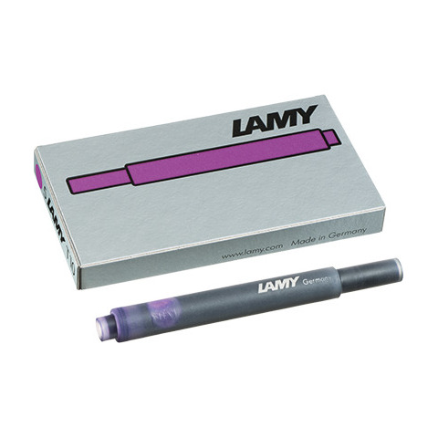 Cartucce ricambio Lamy T10 in confezione da 5 colore inchiostro violetto 1205783