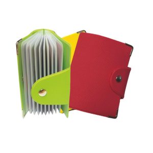 Portacarte a libro Alplast Portacard 20 scomparti in pvc colori assortiti 1021C