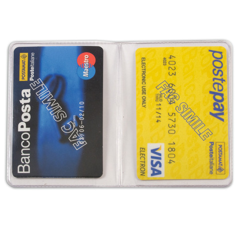 Portacard a due scomparti Alplast colori assortiti 890C