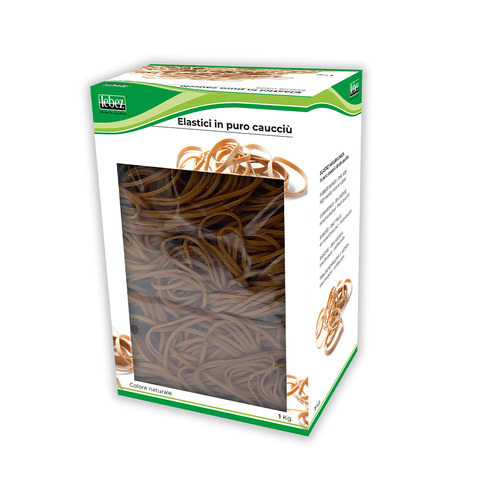 Scatola elastici tondi in caucciù Lebez 1 Kg Ø 85 mm - 120x2 mm - 75121