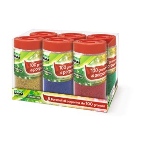 Porporina Lebez Dekor Line in barattolo 100 g - colori assortiti - conf. 6 pezzi - 80965