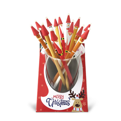 Espositore 24 matite mini Lebez Christmas fantasy - 4 soggetti assortiti - 81398