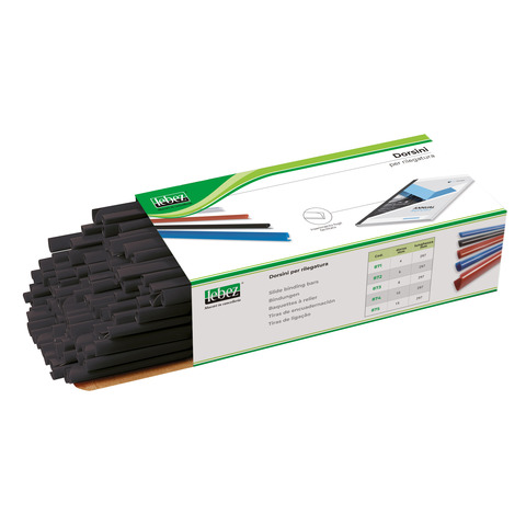 Dorsini tondi in PVC Lebez - dorso 15 mm - colore nero - 875-N