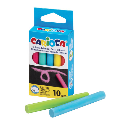 Gessi tondi Carioca conf. da 10 pezzi colorati - 43554