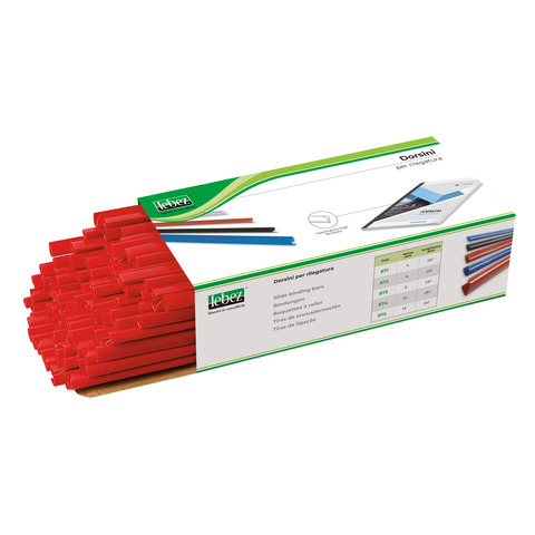 Dorsini tondi in PVC Lebez - dorso 10 mm - colore rosso - 874-R