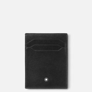 Porta carte in pelle Montblanc Meisterstück - 4 scomparti - nero - MB198328