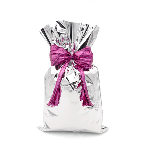 Buste regalo metallizzate Italpak - formato 20x35 cm - conf. 50 pz argento X007000203500