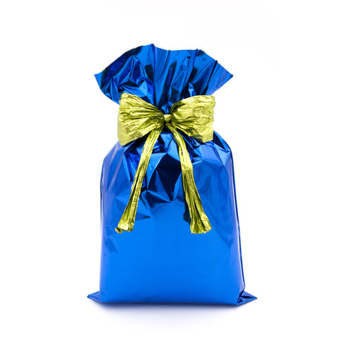 Buste regalo metallizzate Italpak - formato 15x25 cm - conf. 50 pz blu X007006152500
