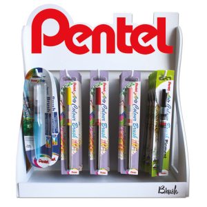 Espositore 30 blister Pentel Colour Brush Center colori assortiti 0022180