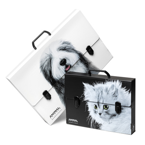Valigetta Polionda Animal Friends Black & White Collection formato 28x38x5 cm - 6428385200BW