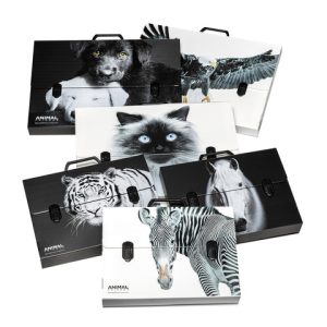 Valigetta Polionda Animal Friends Black & White Collection formato 38x53x5 cm - 6438535200BW
