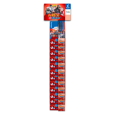 Modulo appendibile Pilot set 3 Frixion Naruto limited edition - conf. 12 pezzi colori assortiti - 009718