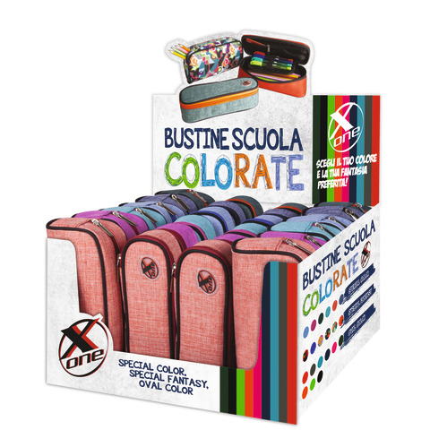 Espositore 24 bustine Nikoffice X-one - colori assortiti pastel 32NIK211