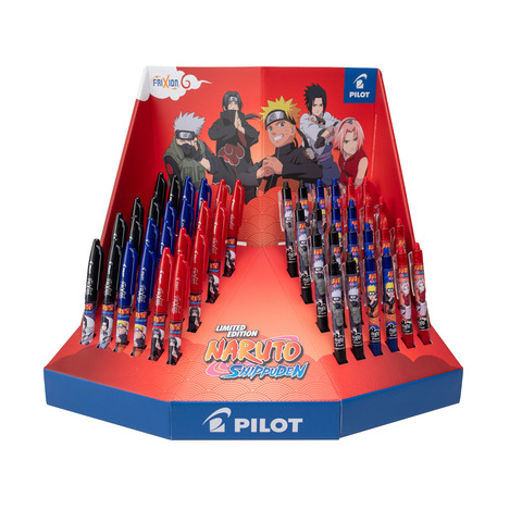 Espositore 96 penne a sfera Pilot Frixion Ball Naruto limited edition - colori assortiti - 009701