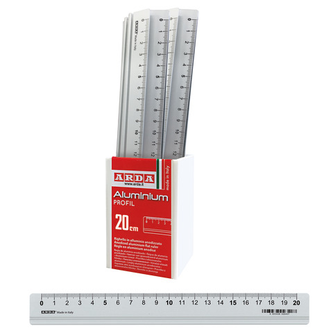 Righelli Arda Profil in alluminio - conf. da 15 pezzi da 20 cm 17920BAR