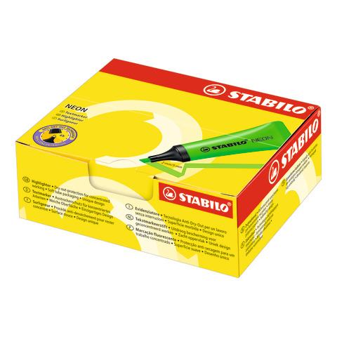 Evidenziatore Stabilo Neon - conf. 10 pz - colori assortiti 72/10-1