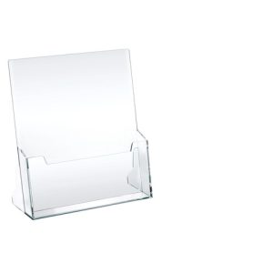 Portadepliant Lebez in plastica con scomparto per formato A4 - 23x25,5 cm - 5021