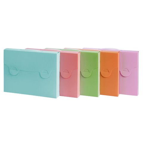Valigetta in PPL Favorit 38x29 cm in colori assortiti pastel - conf. da 5 pezzi - 400119529