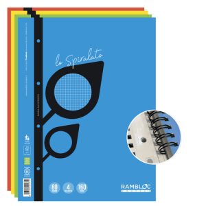 Maxi quaderno spiralato rinforzato Rambloc A4 160 pag - 80 g - 4 mm 90524177