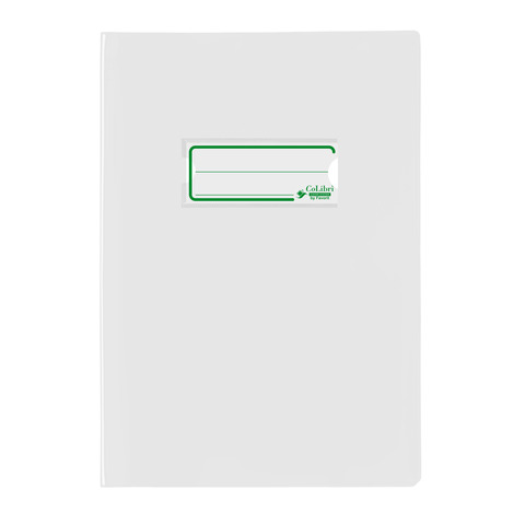 Copriquaderno A5 Colibrì con portanome e salva angoli - laccato - PE180 - conf. 24 pz - bianco - 400184659