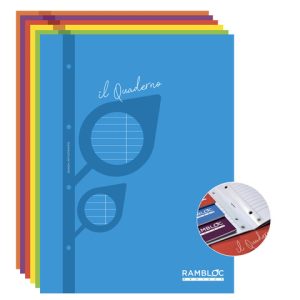 Maxi quaderno fogli mobili rinforzati Rambloc Il Quaderno A4 - 80 g conf. 6 pz - 0C - 90524505