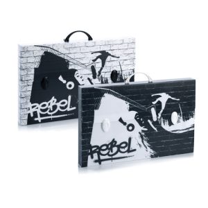 Valigetta in PPL Favorit con stampa Favorit Black&White soggetti assortiti 56,5x36,5x5 cm - 100501076