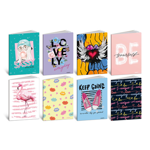 Maxi quaderno Blasetti Teen Girl A4 20+1 ff carta 80 g/m² - conf. 10 pezzi - rigatura 5 mm - 8940