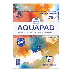 Maxiblocco Clairefontaine Goldline Aquapad conf. 3 pz - 300 g/m² A5 - 975720C