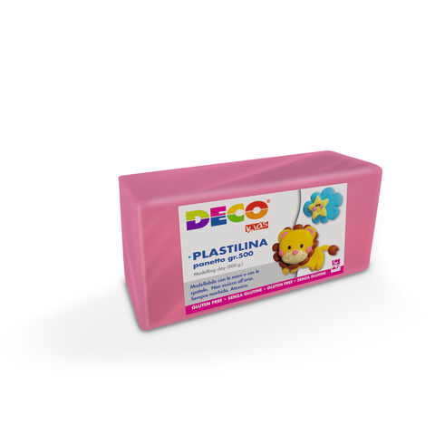 Plastilina in panetto Deco 500 g - rosa - 07024