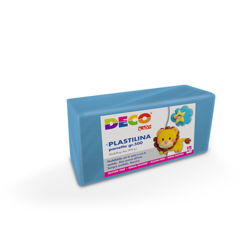 Plastilina in panetto Deco 500 g - azzurro - 07027