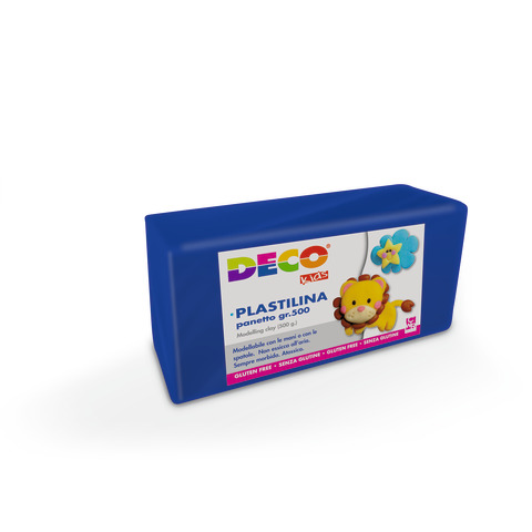 Plastilina in panetto Deco 500 g - blu - 07028