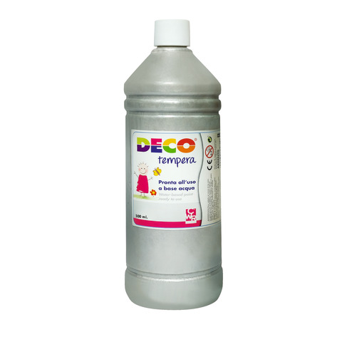 Tempera in flacone Deco 500 ml - argento - PF550/41