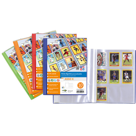 Album porta figurine personalizzabile - Sei Rota Asso K - colori assortiti - 10 buste - 57001090