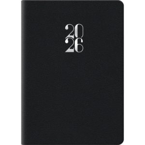 Agenda 2026 bigiornaliera gommato 6,6x9,9 cm nero 26-049100406C