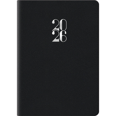 Agenda 2026 bigiornaliera gommato 6,6x9,9 cm nero 26-049100406C
