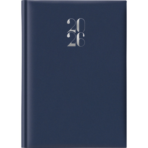 Agenda 2026 giornaliera gommato s/d abbinati 14,3x20,5 cm blu 26-064000401C