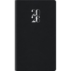 Agenda 2026 settimanale gommato 8x14 cm nero 26-055200406C