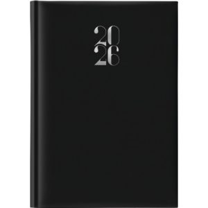 Agenda 2026 giornaliera gommato s/d abbinati 14,3x20,5 cm nero 26-064000406C