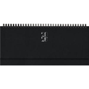 Planning 2026 settimanale c/spirale gommato 29,8x10,5 cm nero 26-023000406C