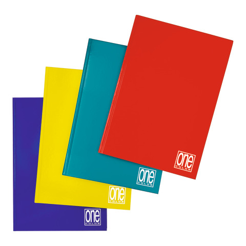 Quaderno cartonato One Color  - A5 60 g/mq - 288 facciate 5M quadretti 5 mm colori assortiti - 2009