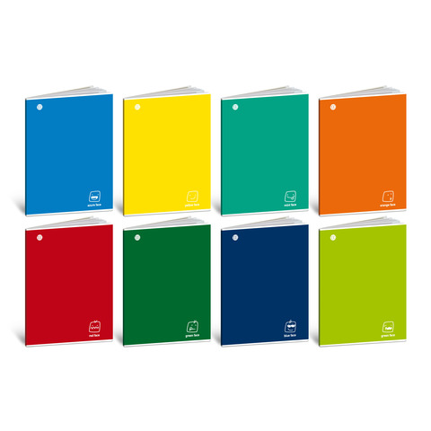 Quaderno punto metallico Maxi Blasetti Colorface A4 18+1 ff - 100 g/m² 10 F - colori assortiti - conf. 10 pz - 5914