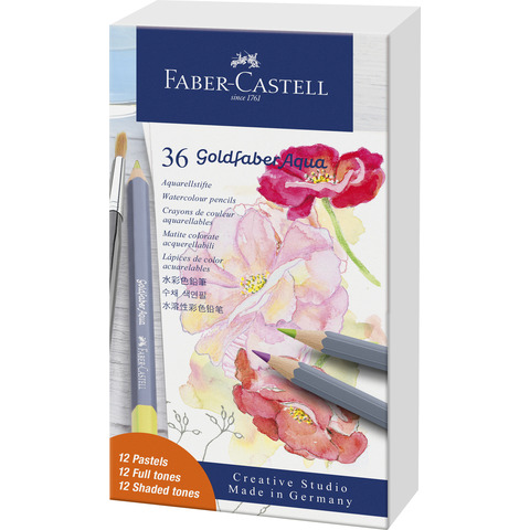 Matite colorate Faber-Castell Aqua Goldfaber - conf. 36 pz - colori assortiti - 114639