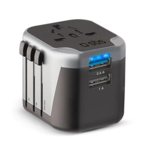Adattatore universale per prese estere SBS 2 USB 2.1 A - nero TEADAPT2USBUNI