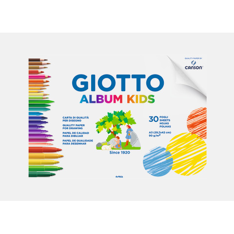 Album Giotto Kids A3 30 ff grana fine conf. 5 pz 90 g - F580300