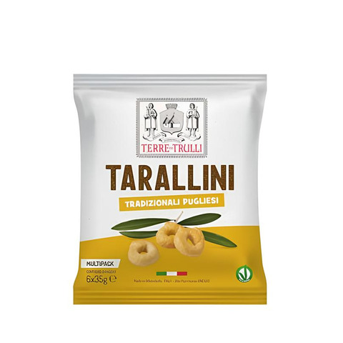 Tarallini tradizionali Pugliesi Terre dei Trulli in bustine monoporzione - conf. 100 pz - 35 g - 01-1757